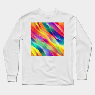 seamless Geometric pattern of curved lines Long Sleeve T-Shirt